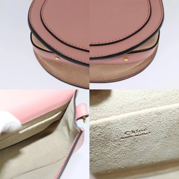Chloe Nile Hand Bag Leather 2way Pink Gold Auth 113735V - Picture 12 of 14